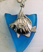Fish Beach Glass Necklace