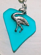 Flamingo Beach Glass Necklace