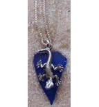 Gecko Beach Glass Necklace