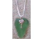 Palm Tree Beach Glass Necklace